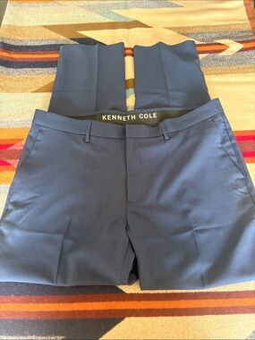 Kenneth Cole Dark Navy Dress Trousers